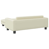 vidaXL Children's Sofa with Footrest 100x50x30 cm Artificial Leather Cream