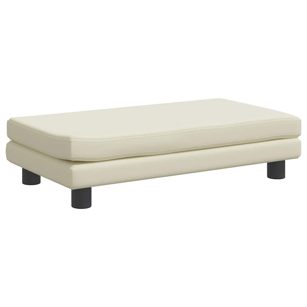 vidaXL Children's Sofa with Footrest 100x50x30 cm Artificial Leather Cream