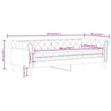 vidaXL Slaapbank met matras 90x200 cm kunstleer zwart
