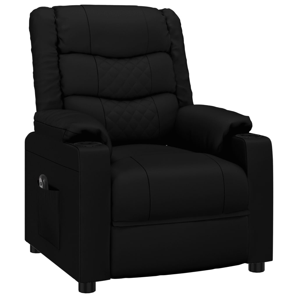 vidaXL Fauteuil elektrisch verstelbaar kunstleer zwart