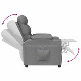 vidaXL Fauteuil elektrisch verstelbaar stof lichtgrijs