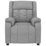 vidaXL Fauteuil elektrisch verstelbaar stof lichtgrijs