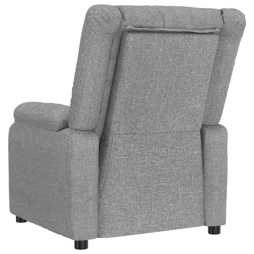 vidaXL Fauteuil elektrisch verstelbaar stof lichtgrijs