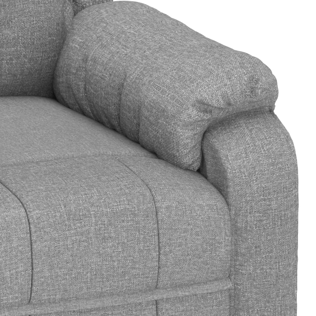 vidaXL Fauteuil elektrisch verstelbaar stof lichtgrijs