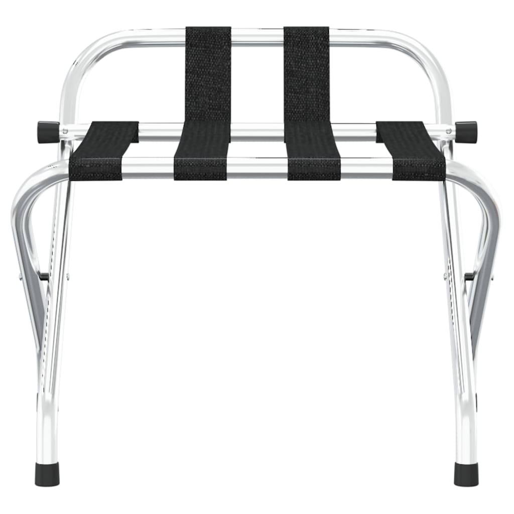 vidaXL Luggage Rack with Backrest Silver 56x39x52cm