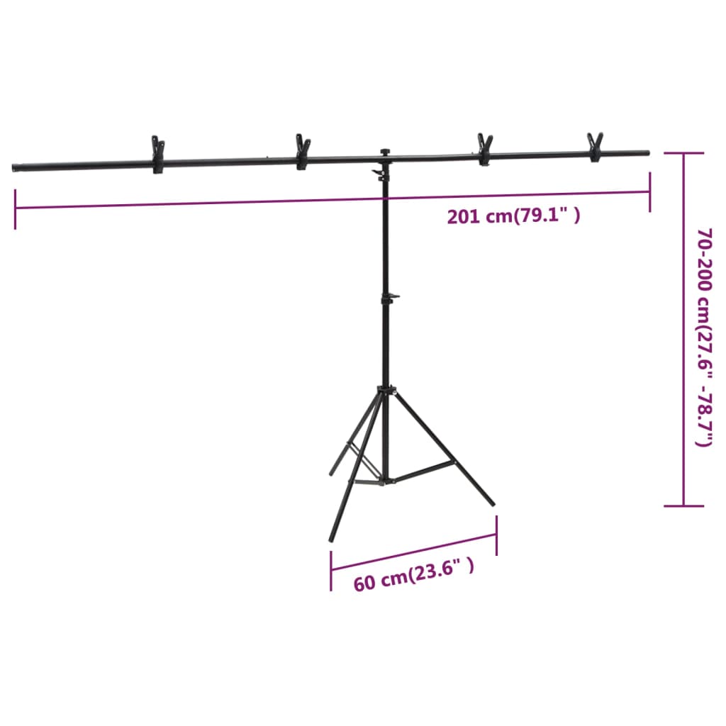 vidaXL Fotostudioset met verlichtingsset en achtergrondscherm