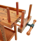 vidaXL Workbench with Drawer and Vises 124x52x83 cm Solid Acacia Wood