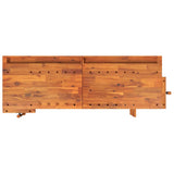 vidaXL Workbench with Drawers and Vices 192x62x83 cm Acacia Wood