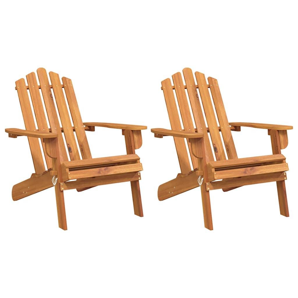 vidaXL Adirondack Garden Chairs 2 pcs Solid Acacia Wood