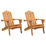 vidaXL Adirondack Garden Chairs 2 pcs Solid Acacia Wood