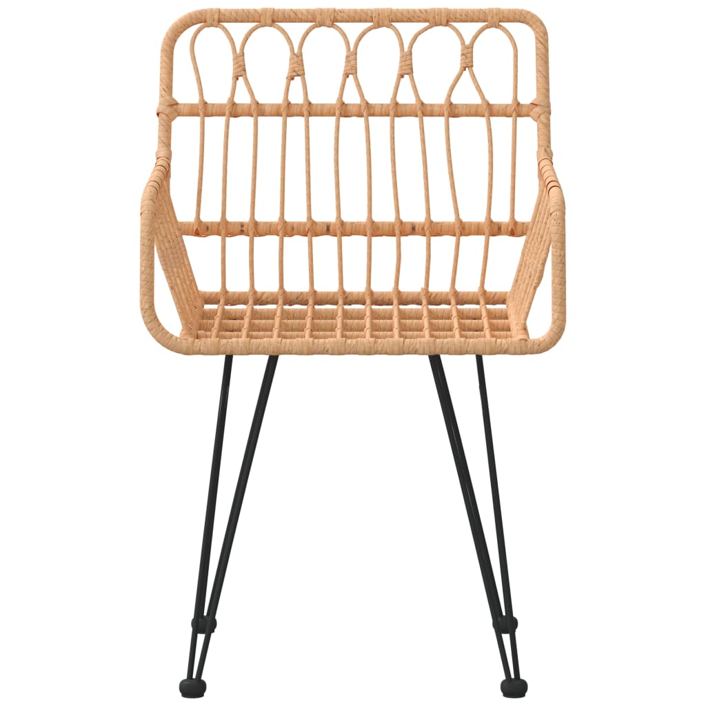 vidaXL Tuinstoelen 2 st met armleuning 56x64x80 cm PE-rattan