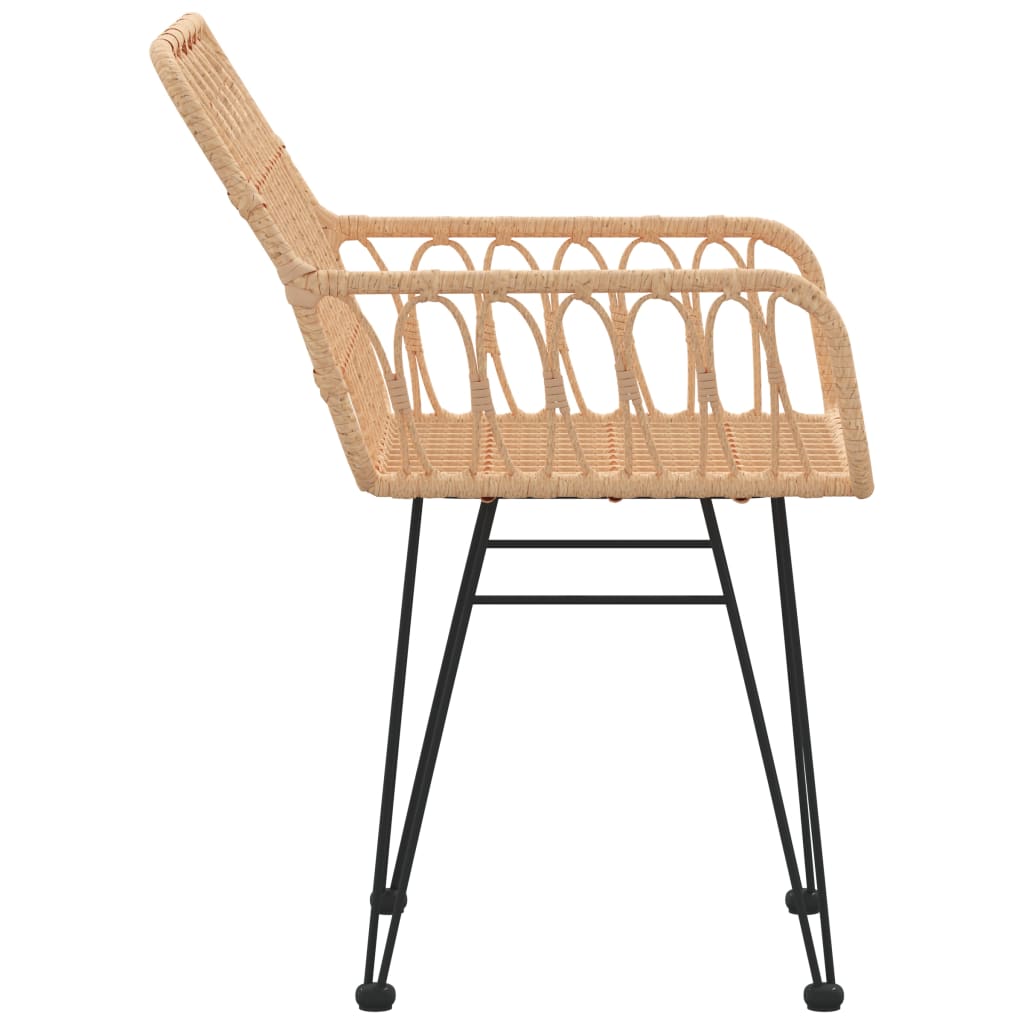 vidaXL Tuinstoelen 2 st met armleuning 56x64x80 cm PE-rattan