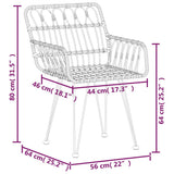 vidaXL Tuinstoelen 2 st met armleuning 56x64x80 cm PE-rattan