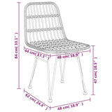 vidaXL Tuinstoelen 2 st 48x62 84 cm PE-rattan