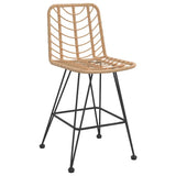 vidaXL Barkrukken 2 st 45x56x103,5 cm PE-ratten en staal