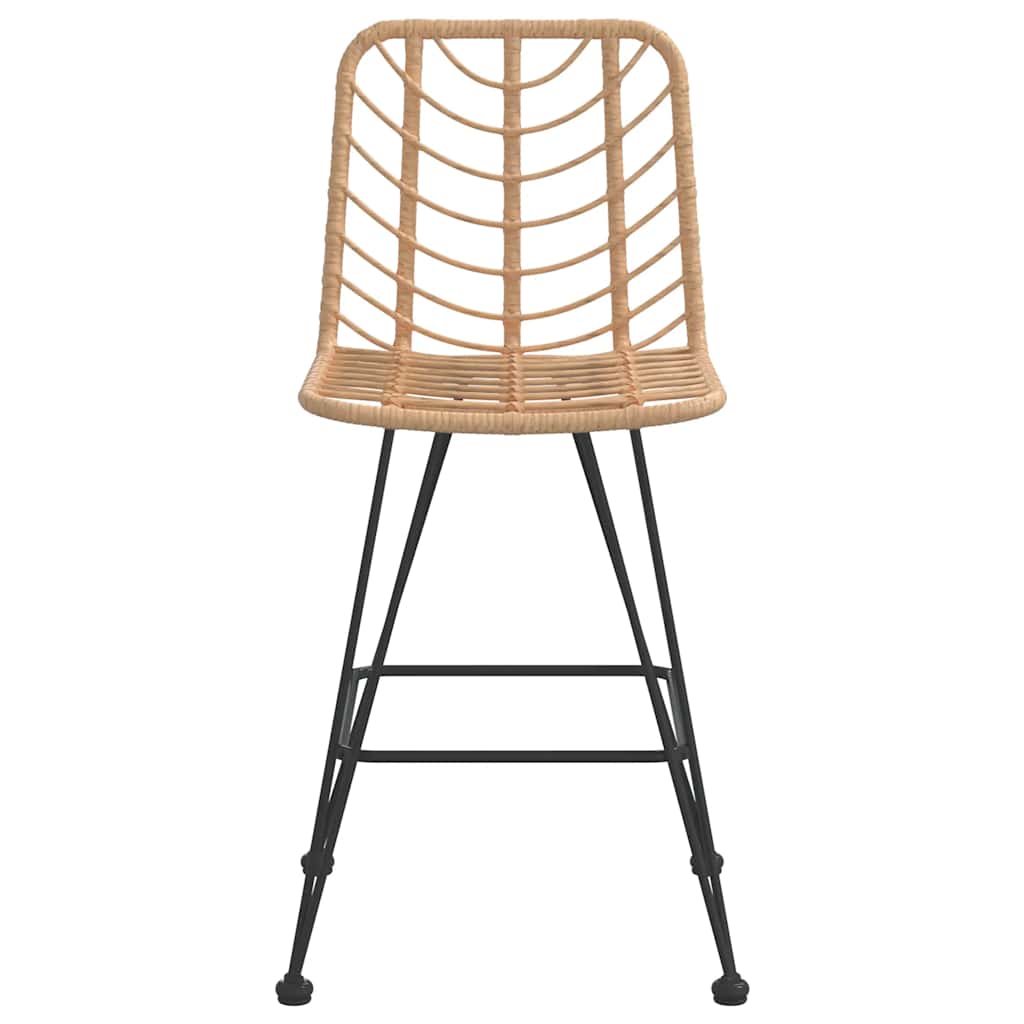 vidaXL Barkrukken 2 st 45x56x103,5 cm PE-ratten en staal