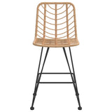 vidaXL Barkrukken 2 st 45x56x103,5 cm PE-ratten en staal