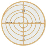 vidaXL Eettafel Ø50 cm  gehard glas en staal
