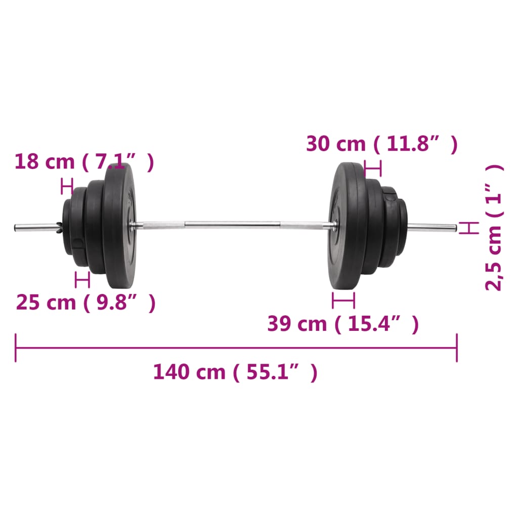 vidaXL Licol avec poids 60 kg