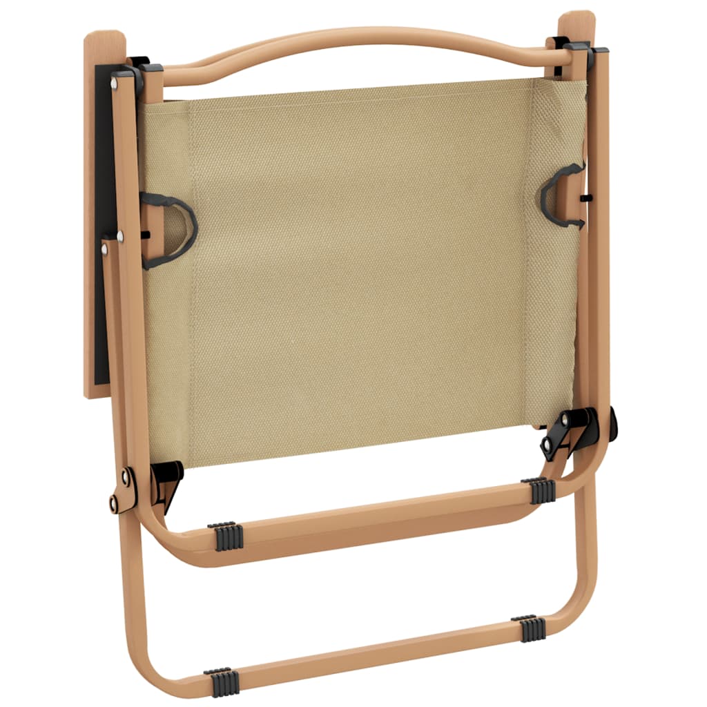 vidaXL Campingstoelen 2 st 54x43x59 cm oxford stof beige