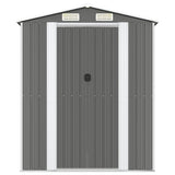 vidaXL Tuinschuur 192x191x223 cm gegalvaniseerd staal lichtgrijs