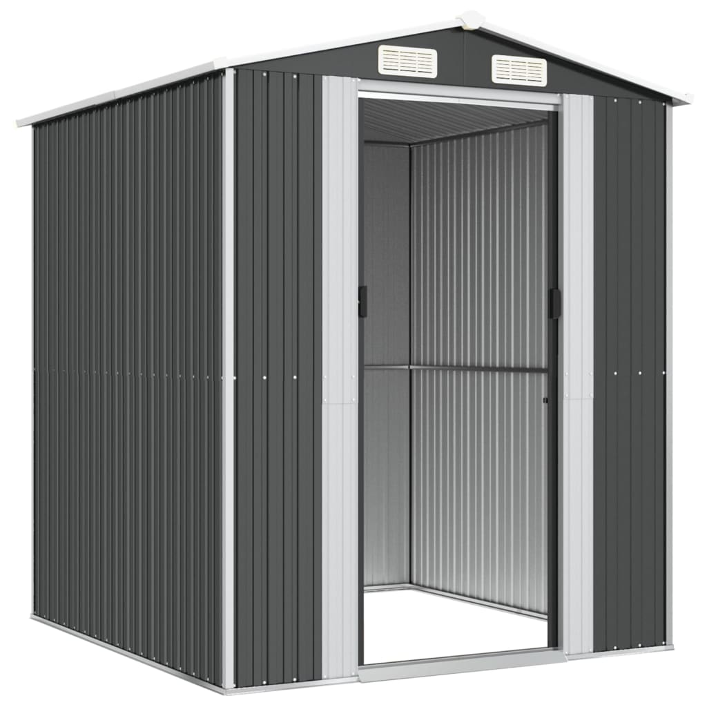vidaXL Tuinschuur 192x191x223 cm gegalvaniseerd staal antracietkleurig
