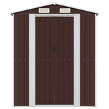 vidaXL Tuinschuur 192x191x223 cm gegalvaniseerd staal donkerbruin