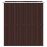 vidaXL Tuinschuur 192x191x223 cm gegalvaniseerd staal donkerbruin