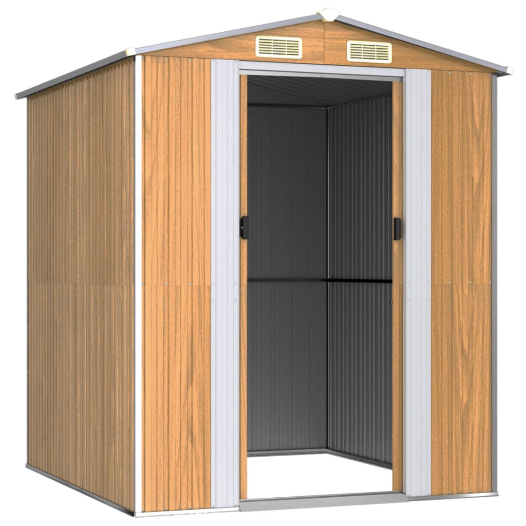 vidaXL Tuinschuur 192x191x223 cm gegalvaniseerd staal lichtbruin