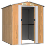 vidaXL Tuinschuur 192x191x223 cm gegalvaniseerd staal lichtbruin