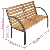 vidaXL Tuinbank 112 cm massief vurenhout