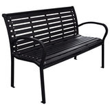 vidaXL Tuinbank 116 cm staal en HKC zwart