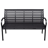vidaXL Tuinbank 116 cm staal en HKC zwart