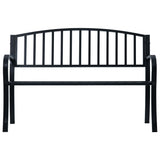 vidaXL Tuinbank 120 cm staal zwart