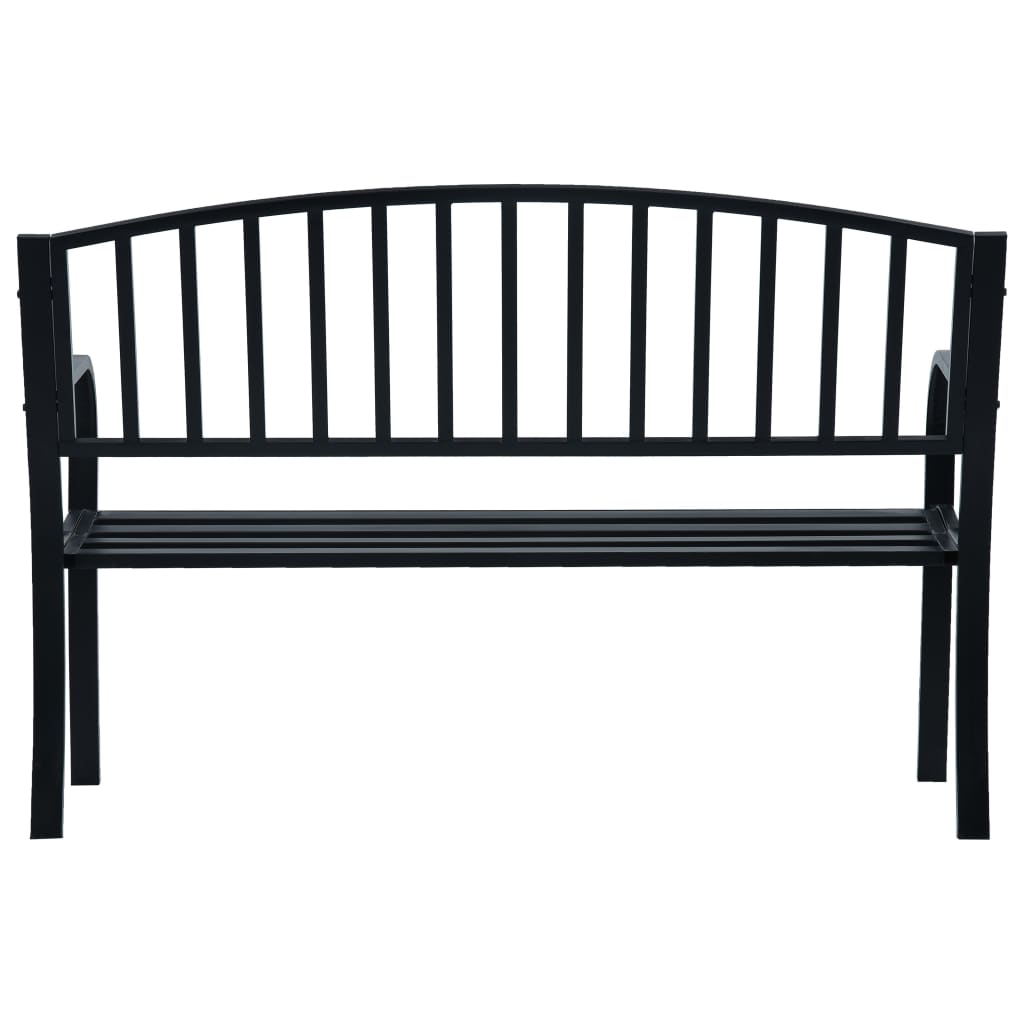 vidaXL Tuinbank 120 cm staal zwart