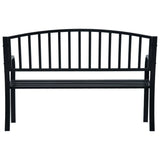 vidaXL Tuinbank 120 cm staal zwart