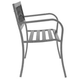 vidaXL Tuinbank 120 cm staal zwart