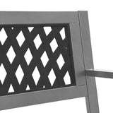 vidaXL Tuinbank 120 cm staal zwart