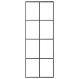 vidaXL Schuifdeur met beslag 76x205 cm ESG-glas en aluminium