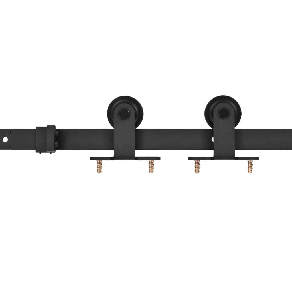 vidaXL Schuifdeur met beslag 76x205 cm ESG-glas en aluminium