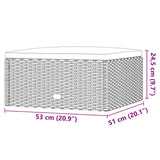 vidaXL 5-delige Loungeset met kussens poly rattan zwart
