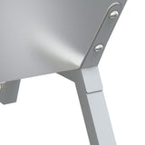 vidaXL Barbecueplaat 118x42x30,5 cm roestvrij staal zilverkleurig