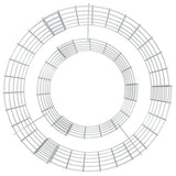 vidaXL Gabion Fire Pit Ø 50 cm Galvanized Iron