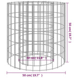 vidaXL Gabion Fire Pit Ø 50 cm Galvanized Iron
