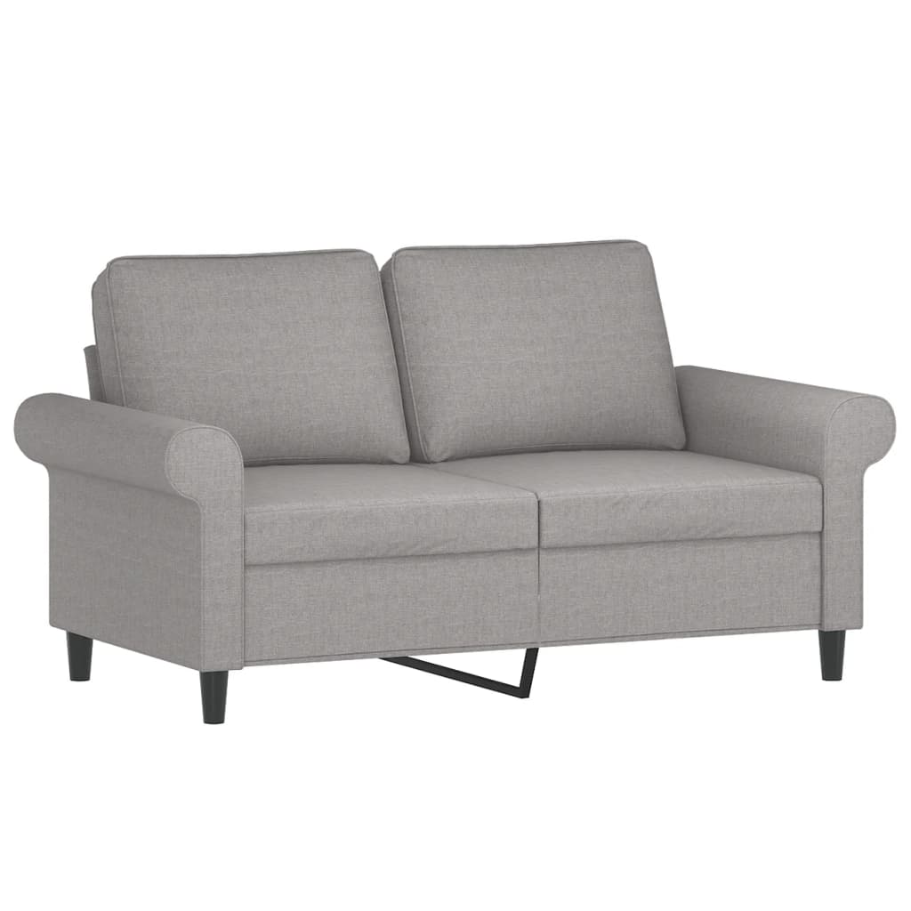 vidaXL Two-seater Sofa with Cushions 120 cm Fabric Dark Grey
