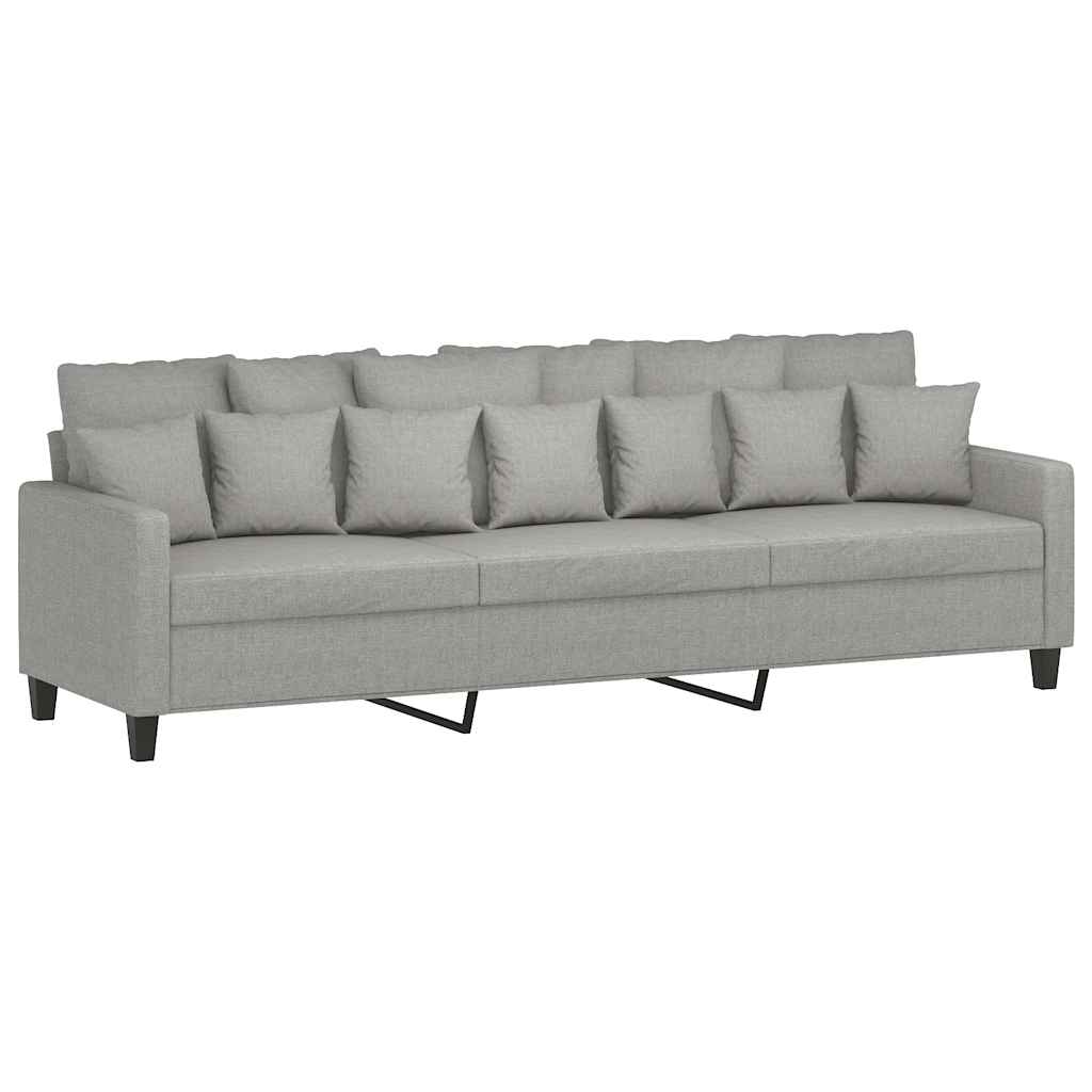 vidaXL Fauteuil met voetenbank 60 cm stof donkergrijs