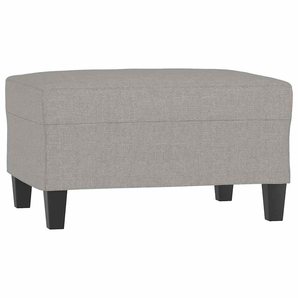 vidaXL Fauteuil met voetenbank 60 cm stof donkergrijs