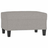 vidaXL Fauteuil met voetenbank 60 cm stof donkergrijs