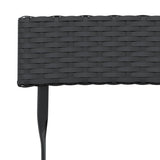 vidaXL Bistro Chairs 4 pcs foldable poly rattan and steel black