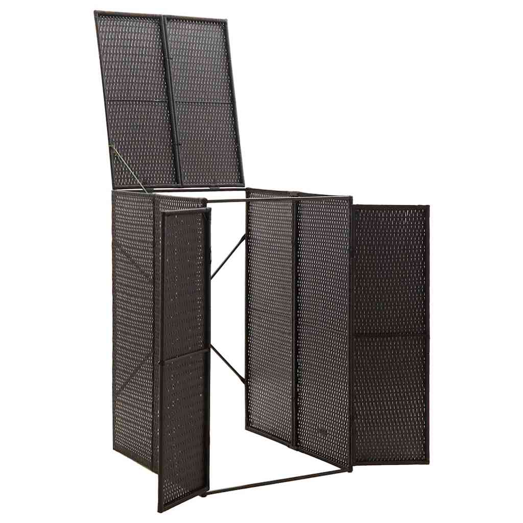 vidaXL Containerberging enkel 70x80x117 cm poly rattan zwart